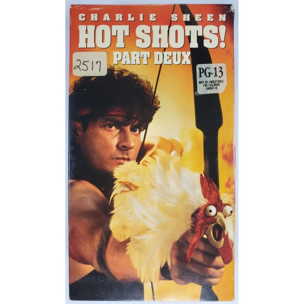 Hot Shots! Part Deux VHS 1993 Charlie Sheen Fox Video Action Comedy Parody